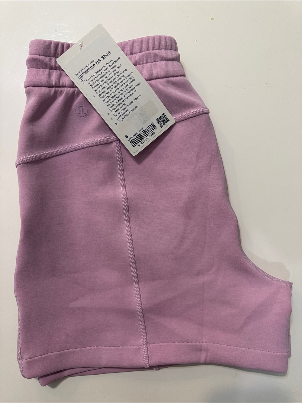 lululemon softstreme HR Lavender Pink Women's Athletic Shorts size 6 - Picture 4 of 5